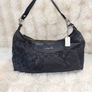 Coach Dark Gray Signature Shoulder Bag